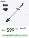 $159 CRAFTSMAN V20 STRING TRIMMER FOR $99 - Out of Stock