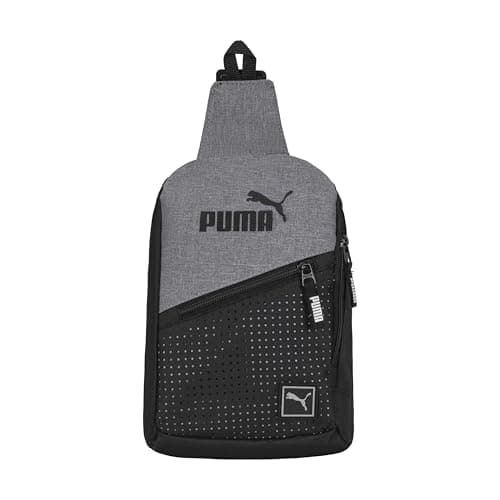 PUMA EVERCAT SIDEWALL SLING BACKPACK, One Size, Heather Grey FOR $9.25 (Was $35.00) - 74% OFF