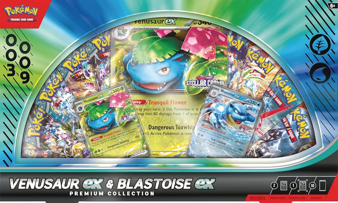 Pokemon Venusaur ex and Blastoise ex Premium Collection - Track stock and prices